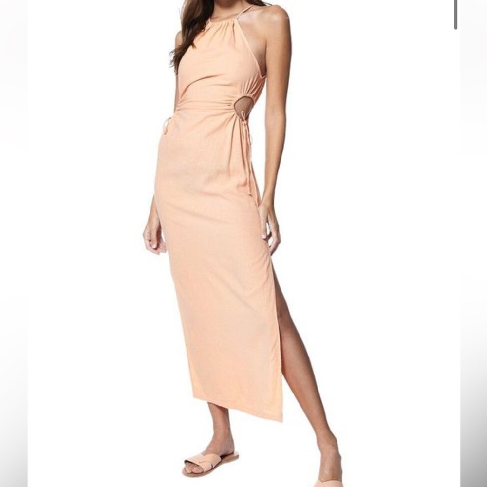 YOUNG FABULOUS & BROKE YFB Nantucket Midi Dress in
Clementine Cut Out Size Large